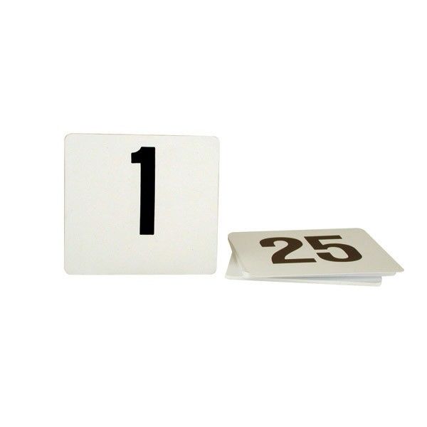 KH Table Numbers Plastic Black On White