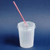 Disposable Lid For Tumbler Straw Slot