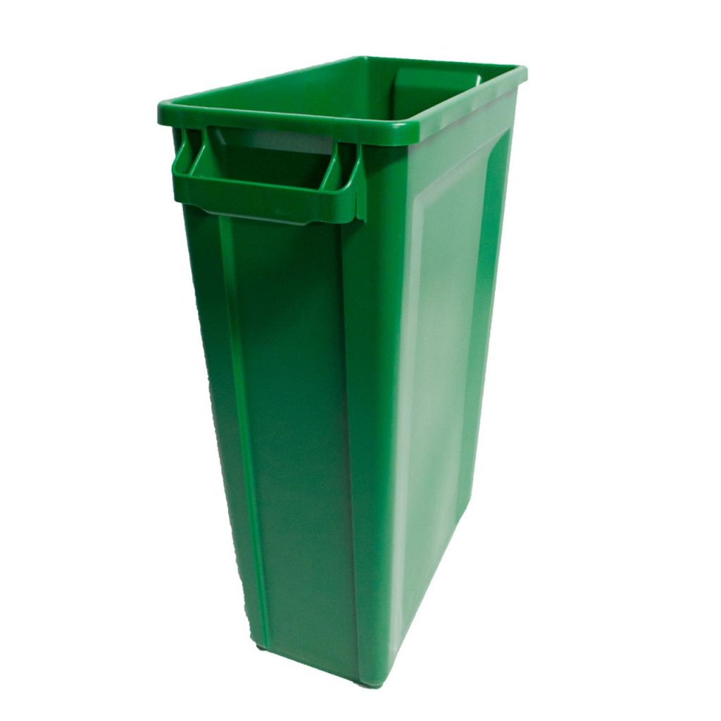 TRUST® Commercial Slim Bin Green