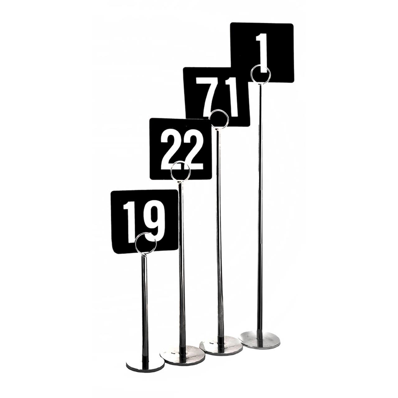 KH Table Numbers Plastic White On Black