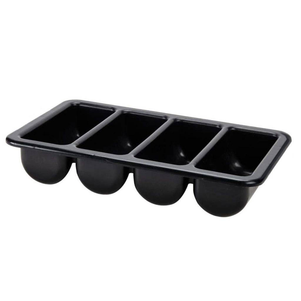 Cutlery Box 4 Compartment Plastic Black (Sunnex) Archives YAMZAR