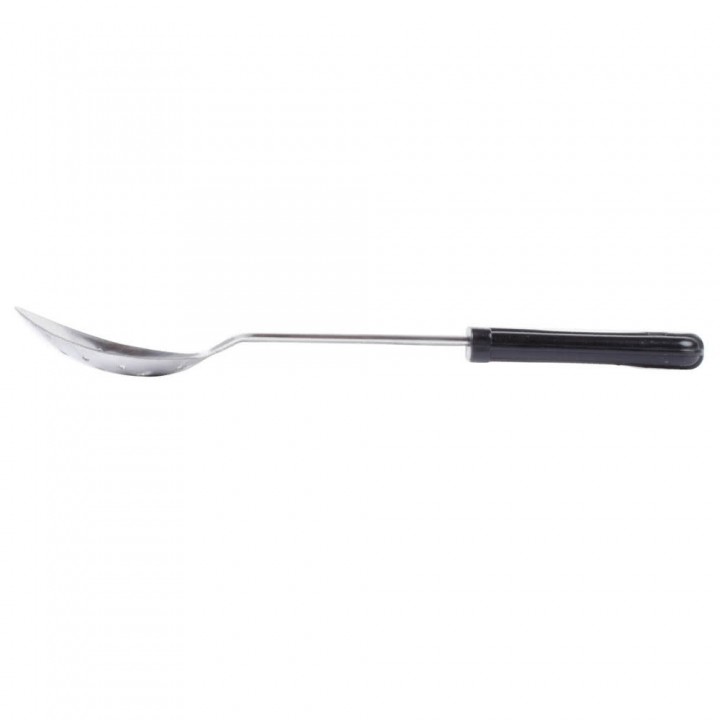 KH Serving Spoon Black Handle Perforated Stainless Steel