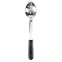 KH Serving Spoon Black Handle Perforated Stainless Steel