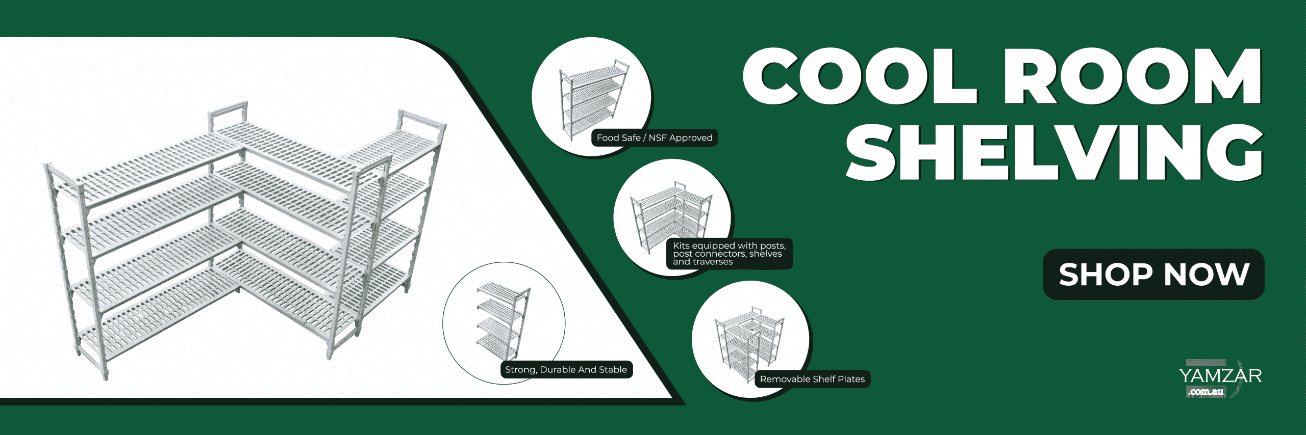 Cool Room Plastic Kitchen Shelving