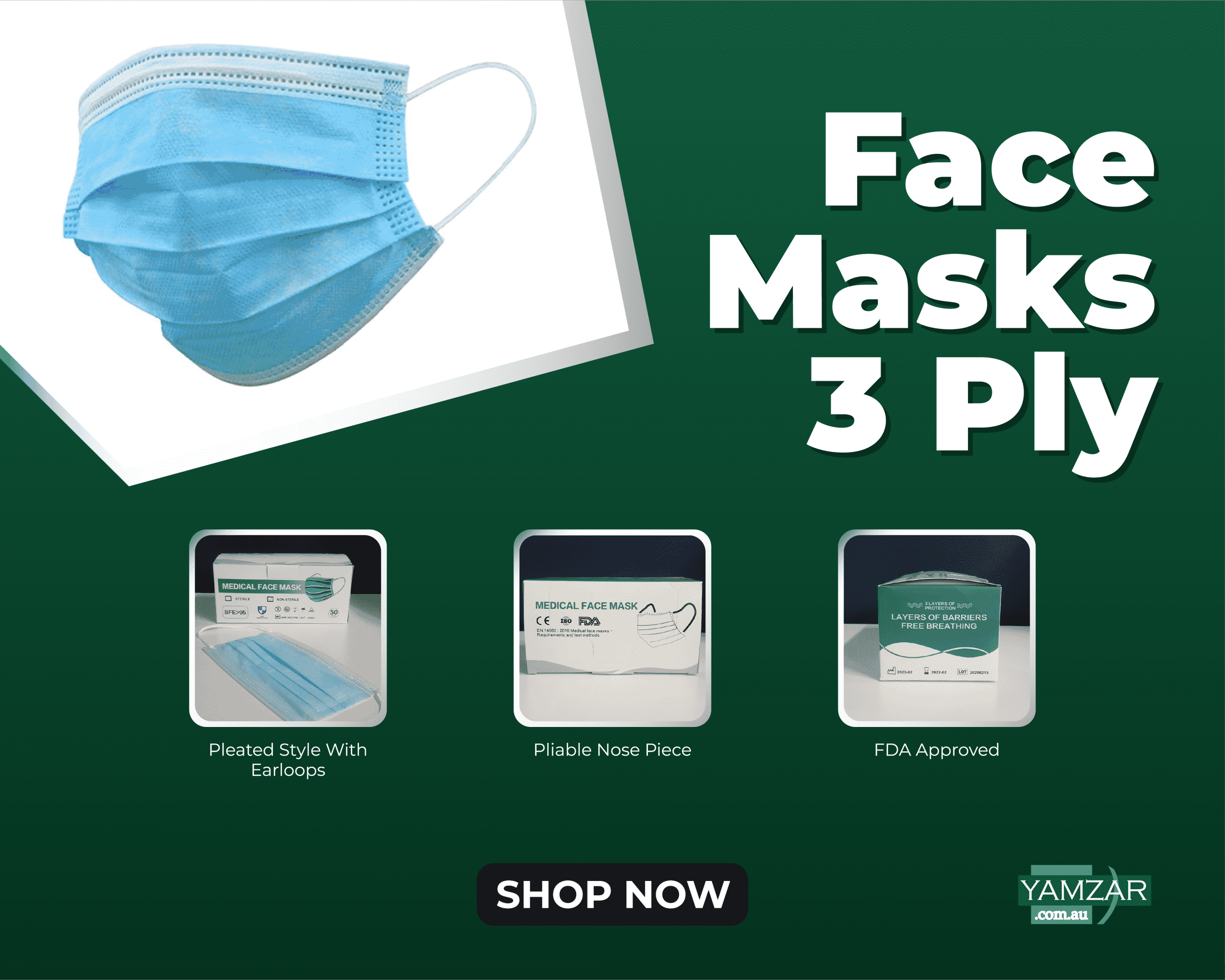 3 Ply Face Mask Disposable
