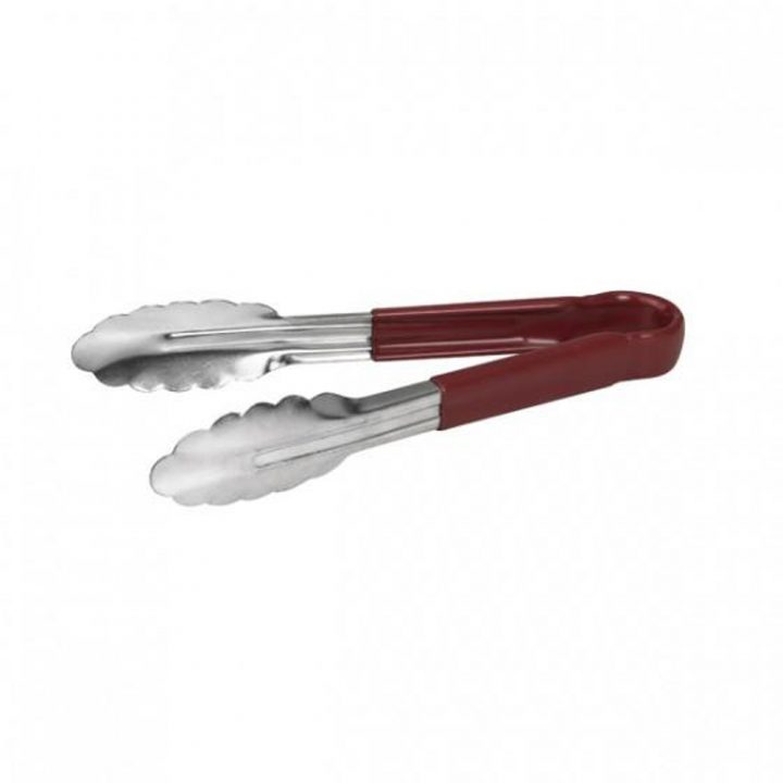 12562 - Colour Coded Tong Stainless Steel Red