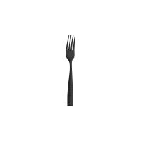 Fortessa Lucca Faceted Matte Black Dessert Fork (Dozen)