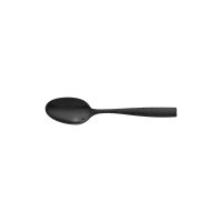 Fortessa Lucca Faceted Matte Black Dessert Spoon (Dozen)
