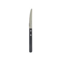 Cavalier Steak Knife Point Tip - Black Handle (Dozen)