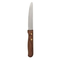 Cavalier Jumbo Steak Knife - Brown Wood Handle (Dozen)
