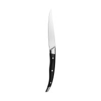 Cavalier Noble Steak Knife - Point Tip (Set Of 6) - Black Handle