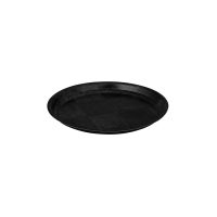 Trenton Black Woven Wood Round Tray - 250mm