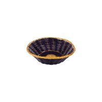 Trenton Round Bread Basket - 200mm - Black & Gold