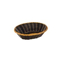 Trenton Oval Bread Basket - 250x160mm - Black & Gold