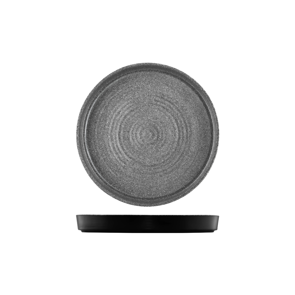 Cheforward Infuse Stone/Grey Round Platter - 305mm (Pack of 4)