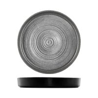 Cheforward Infuse Stone/Grey Round Platter - 406mm (Pack of 2)