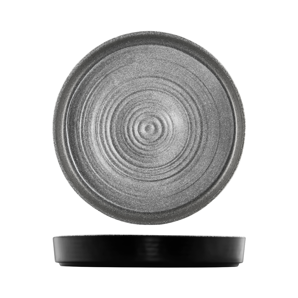 Cheforward Infuse Stone/Grey Round Platter - 406mm (Pack of 2)
