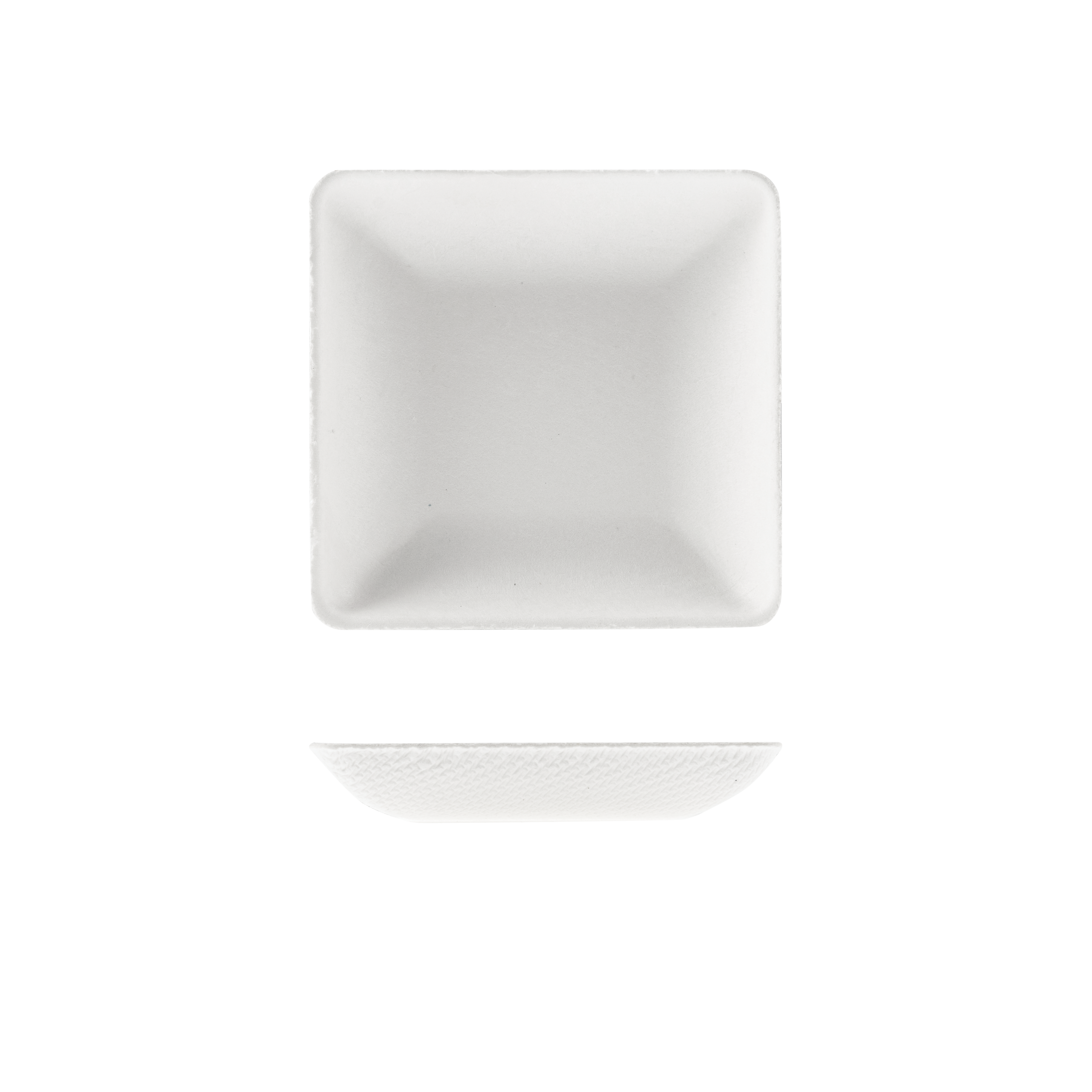 Belix Square Plate Canape Dish - 50ml - White (20 x Pack)