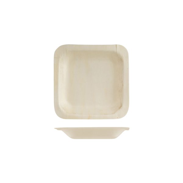 Trenton Bio Wood Square Plate - 115x115mm (10 x Pack)