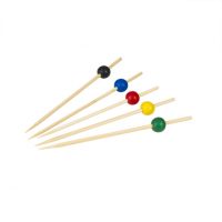 Belix Bamboo Skewer - Party Pick Assorted Colours 120mm (100Pcs/Pack) (12 x Pack)