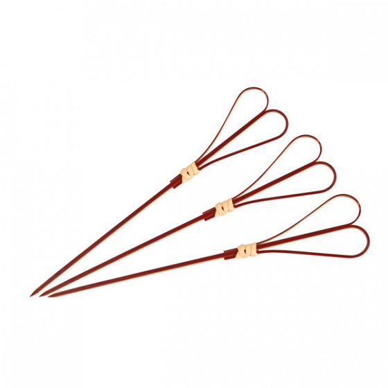 Belix Bamboo Skewer - Heart, Red 150mm (100Pcs/Pack) (10 x Pack)