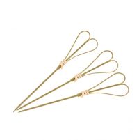 Belix Bamboo Skewer - Heart, Natural 100mm (100Pcs/Pack) (10 x Pack)