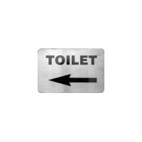 Trenton Toilet Left Arrow Wall Sign - 120x80mm