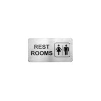 Trenton Restrooms Wall Sign - 110x60mm
