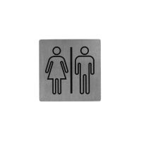 Trenton Restroom Symbol Wall Sign - 130x130mm