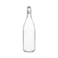 Trenton Basics Glass Water Bottle - Round - 1000ml - Clear (Pack of 12)