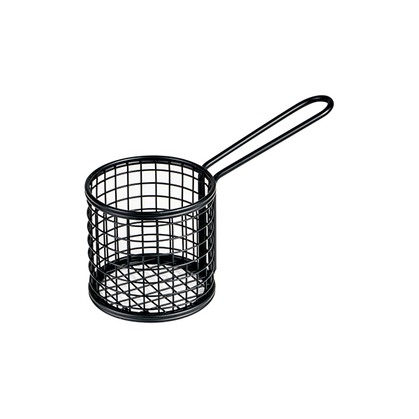 Moda Soho Round Service Basket - Black - 84mm