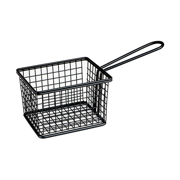Moda Soho Rectangular Service Basket - Black - 120x100mm