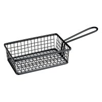 Moda Soho Rectangular Service Basket - Black - 160x104mm