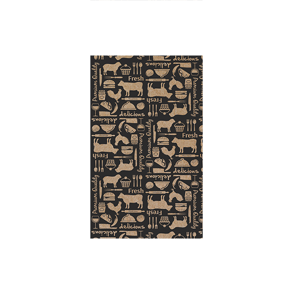 Moda Greaseproof Paper - Fresh Kraft, Black & Natural - 310x190mm (10 x Pack)