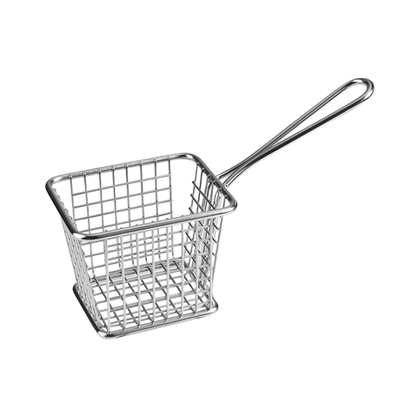 Athena Rectangular Service Basket - 100x80mm - Stainless Steel