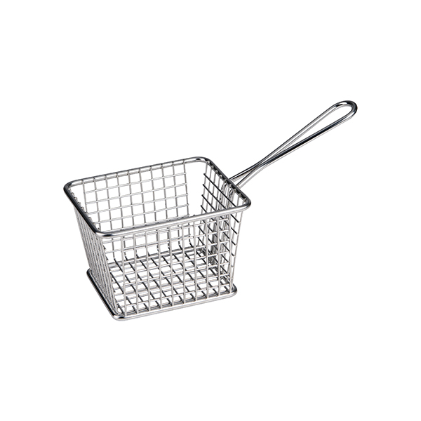 Athena Rectangular Service Basket - 118x98mm - Stainless Steel