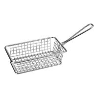Athena Rectangular Service Basket - 160x102mm - Stainless Steel
