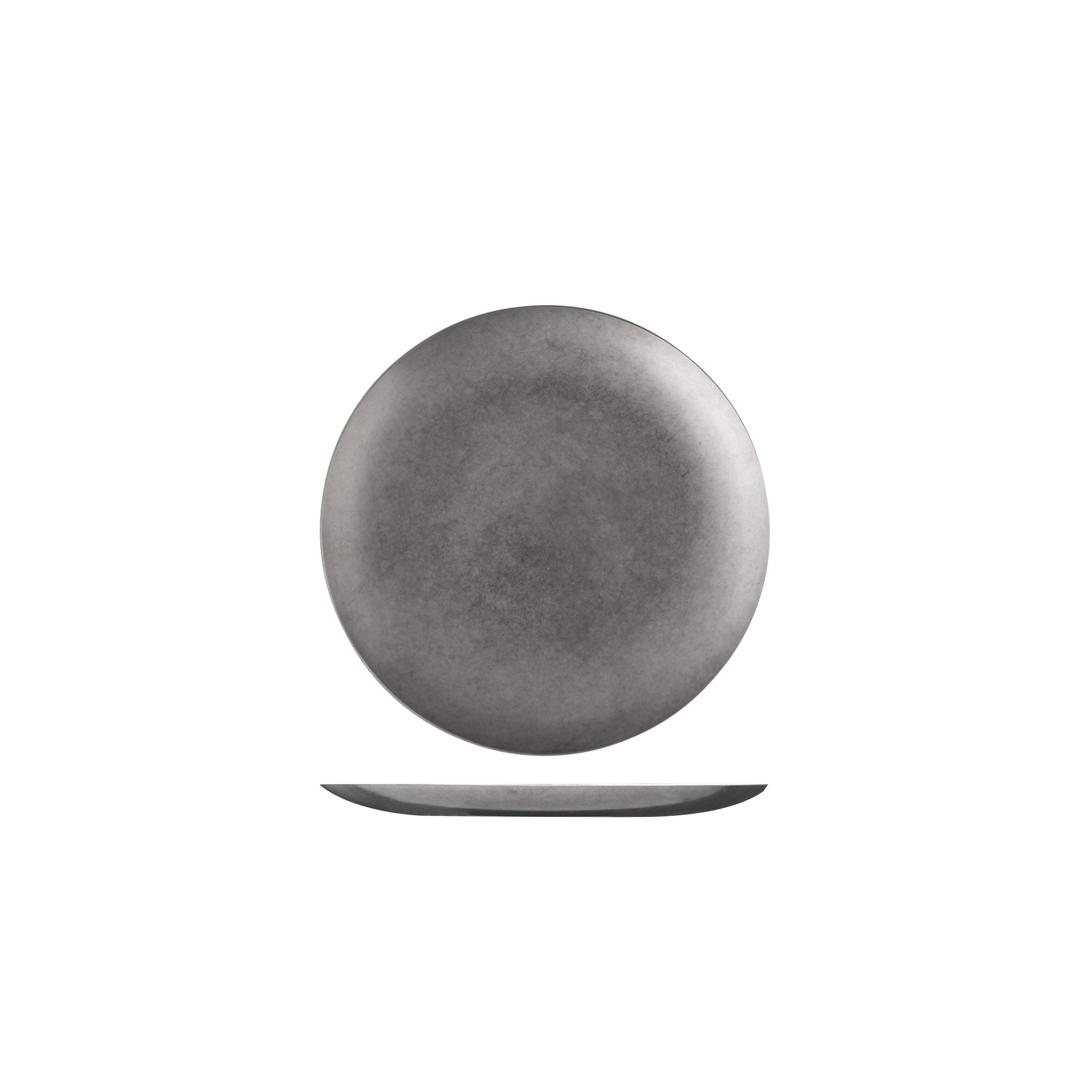 Moda Vintage Stainless Steel Round Coupe Plate - 170mm (Pack of 6)