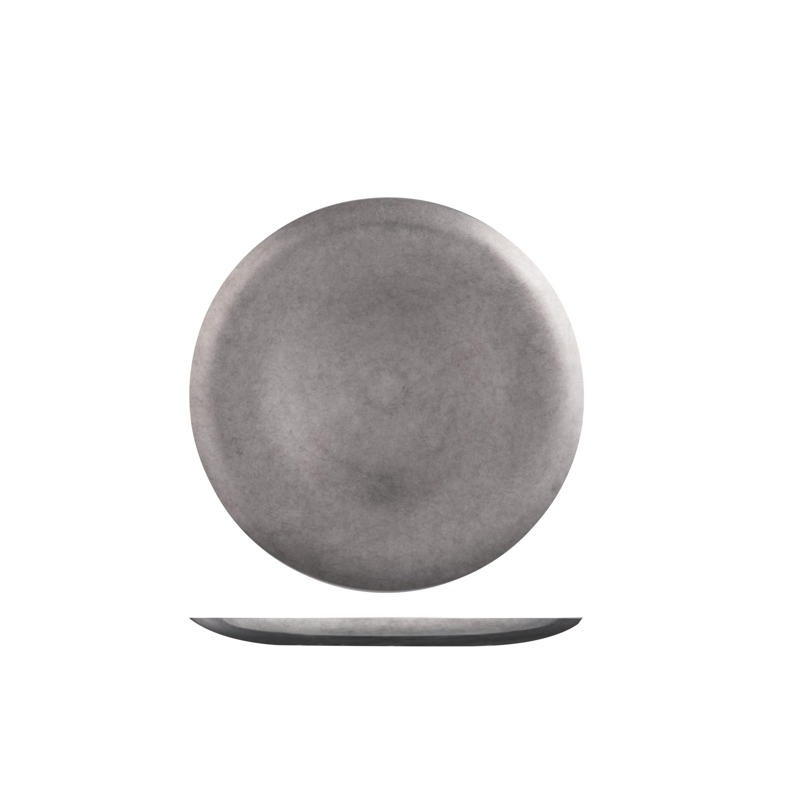 Moda Vintage Stainless Steel Round Coupe Plate - 210mm (Pack of 6)