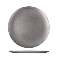 Moda Vintage Stainless Steel Round Coupe Plate - 260mm (Pack of 6)