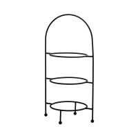 Trenton Round Display Stand - 3 Tier - 220mm - Black (Pack of 4)