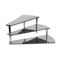 Alkan Zicco 3 Tier Display Stand - 600x560mm - Mirror Finish