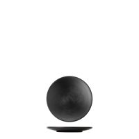 Dual Colour Black & Black Round Coupe Plate - 167mm (Pack of 24)