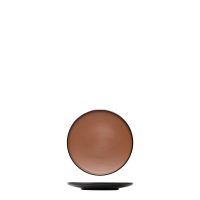 Dual Colour Brown & Black Round Coupe Plate - 167mm (Pack of 24)