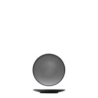 Dual Colour Grey & Black Round Coupe Plate - 167mm (Pack of 24)