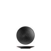 Dual Colour Black & Black Round Coupe Plate - 180mm (Pack of 12)