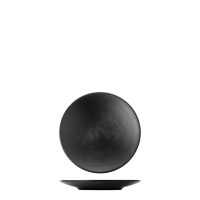 Dual Colour Black & Black Round Coupe Plate - 205mm (Pack of 12)