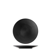 Dual Colour Black & Black Round Coupe Plate - 250mm (Pack of 9)