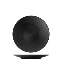 Dual Colour Black & Black Round Coupe Plate - 300mm (Pack of 12)
