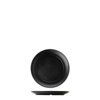 COU COU Dual Colour Black & Black Round Wide Rim Plate - 210mm (Pack of 12)